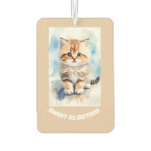 Süße 16 Katze Bild Text Blau Autolufterfrischer (Rückseite)