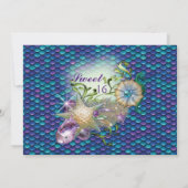 Süße 16 Meerjungfrau im Meer Einladung zum Geburts (Rückseite)