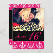 Süße 16 Party Einladungen (Vorne/Hinten)