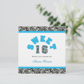 Süße 16 Party Einladungen (Stehend Vorderseite)