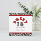 Süße 16 Party Einladungen (Stehend Vorderseite)