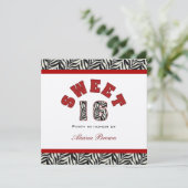 Süße 16 Party Einladungen (Stehend Vorderseite)