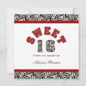 Süße 16 Party Einladungen (Vorderseite)