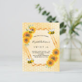 Süße 16 Party Gelbe Sonnenblumen Sommerinklusiv Postkarte (Stehend Vorderseite)