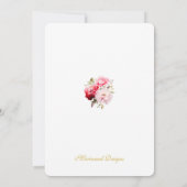 Süße 16 Personalisierte Florale Einladung (Rückseite)