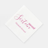 Süße 16 personalisiertes Papier Serviette (Ecke)