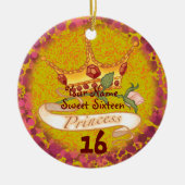 Süße 16 Prinzessin Geburtstagsschmuck Keramikornament (Vorne)