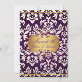 Süße 16/ Prinzessin/Perldampfer/Pflaume Einladung (Vorderseite)