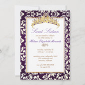 Süße 16/ Prinzessin/Perldampfer/Pflaume Einladung (Rückseite)