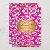 Süße 16/ Prinzessin/Perldampfer/Rosa Einladung (Vorne/Hinten)