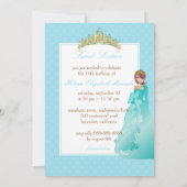 Süße 16/ Prinzessin/Polka-Punkte Einladung (Rückseite)