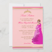 Süße 16/ Prinzessin/Polka-Punkte Einladung (Rückseite)