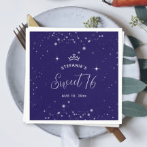 Süße 16 Prinzessin Tiara Krone Navy Blau Geburtsta