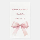 Süße 16 rosa Schleife weiß Serviette (Vorderseite)