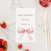Süße 16 rosa Schleife weiß Serviette (Beispiel)