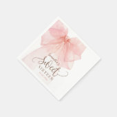 Süße 16-Rosa-Schleifen-Geburtstagsfeier Serviette (Ecke)