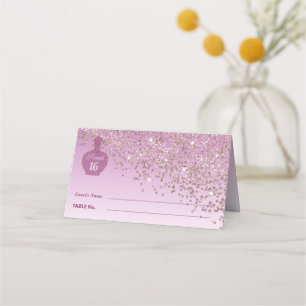 Süße 16 Rosé Duft Rose Gold Glitter Boutique Platzkarte