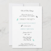 Süße 16 verzauberte Blume aus Wäldern Schmetterlin Einladung (Rückseite)