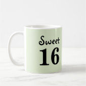 Süße 16er-Monogramm-Name grün Kaffeetasse (Links)