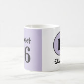 Süße 16er-Monogramm-Name lila Kaffeetasse (Mittel)