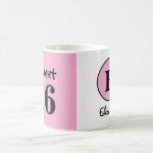 Süße 16er-Monogramm-Name rosa Kaffeetasse (Mittel)