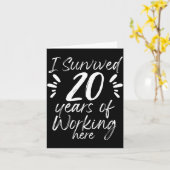 Süße 20 Arbeitsjubiläum Überlebender Mitarbeiter Karte (Gelbe Blume)