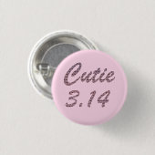 Süsse 3.14 Pi Tag Rosa Button (Vorne & Hinten)