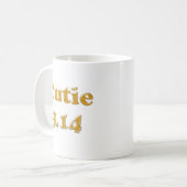 Süsse 3.14 Pi Tag Rosa Kaffeetasse (Vorderseite Links)