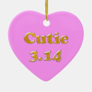 Süsse 3.14 Pi Tag Rosa Keramikornament