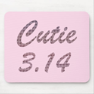 Süsse 3.14 Pi Tag Rosa Mousepad