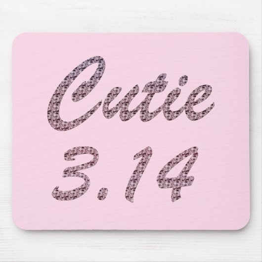 Süsse 3.14 Pi Tag Rosa Mousepad (Vorne)