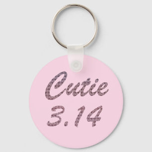 Süsse 3.14 Pi Tag Rosa Schlüsselanhänger