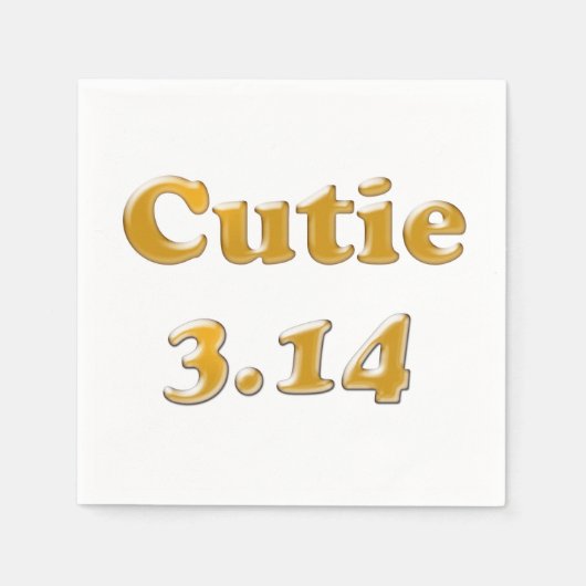 Süsse 3.14 Pi Tag Serviette (Vorderseite)