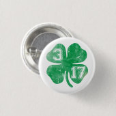 Süße 3/17 St. Patrick's Day Shamrock Button (Vorne & Hinten)