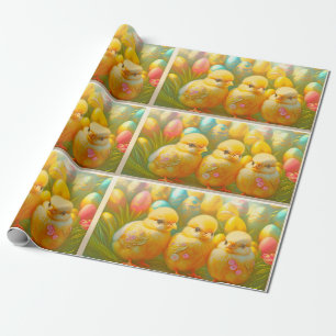 Süße 3 Osterhühner-Kollektion Geschenkpapier