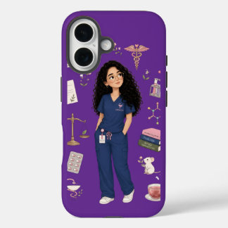 Süße 3D-Apothekerbrille Lila Handyhüllen iPhone 16 Hülle