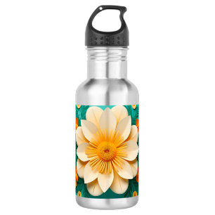 Süße 3D-Blumen Edelstahlflasche