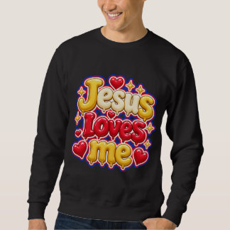 Süße 3D Jesus liebt mich Bubble-Letter Kinder  Sweatshirt