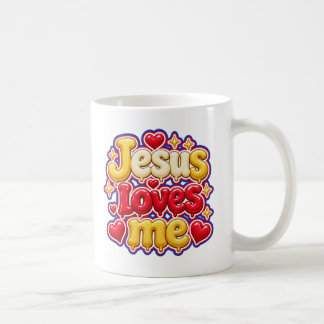 Süße 3D Jesus liebt mich Bubble-Lettern Kinder  Kaffeetasse