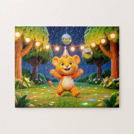 Süße 3D-Leo-Figur-Illustration Puzzle (Horizontal)