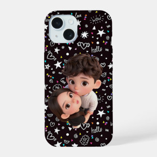 Süße 3D-Paare-Handyhülle iPhone 15 Hülle