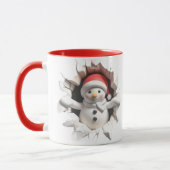 Süße 3D-Schneemann-Tasse Tasse (Links)
