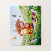 Süße 3D-Stier-Zodiac-Picknick Puzzle (Vertikal)