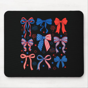 Süße 4. Juli Rot-Weiß-Grafik Mousepad