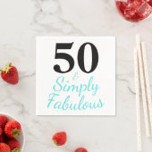 Süße 50 und einfach fabelhafte Geburtstag Serviette (Beispiel)