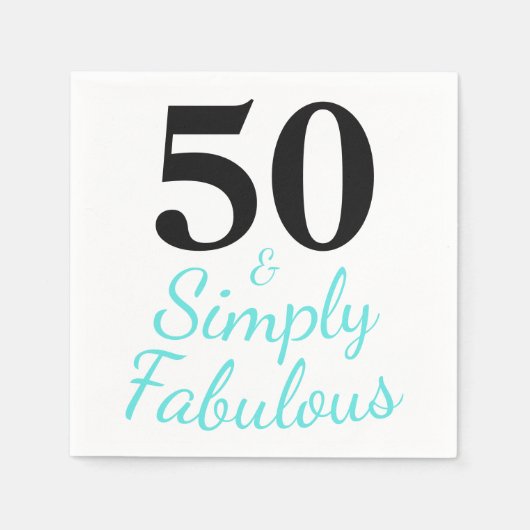 Süße 50 und einfach fabelhafte Geburtstag Serviette (Vorderseite)