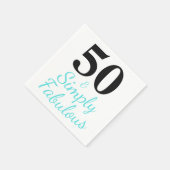 Süße 50 und einfach fabelhafte Geburtstag Serviette (Ecke)