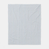 Süße 50er Retro-Rosebud-Blaue Gingham-Karo Fleecedecke (Vorderseite)
