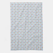 Süße 50er Retro-Rosebud-Blaue Gingham-Karo Geschirrtuch (Vertikal)