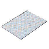 Süße 50er Retro-Rosebud-Blaue Gingham-Karo Notizblock (Linke Seite)